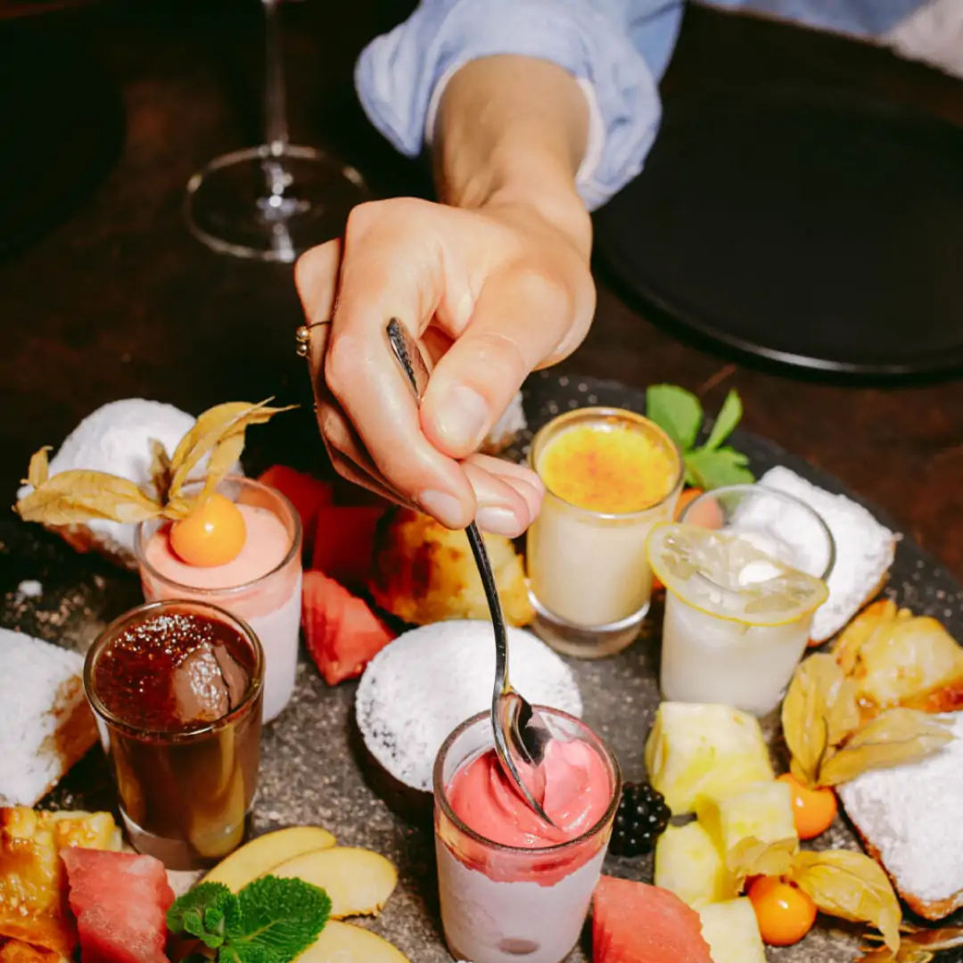 waiter serving a special meal