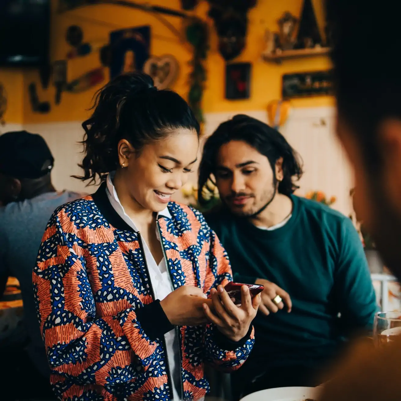 customers in a restaurant