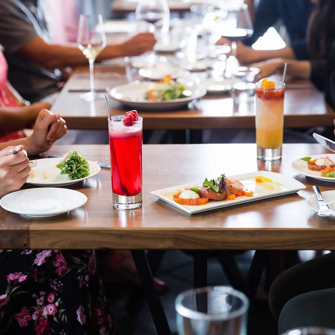 drinks at a restaurant