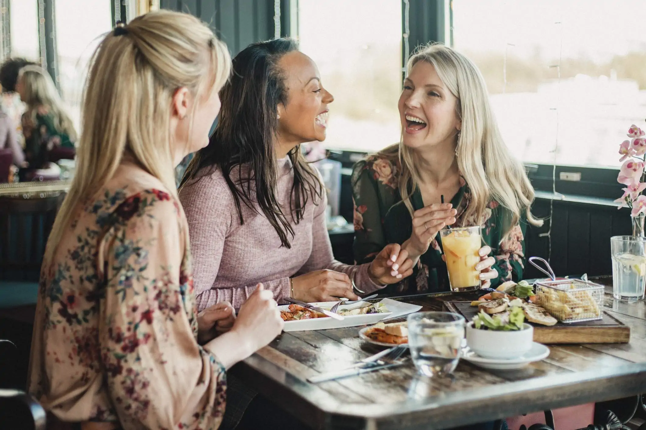 Image depicts guests enjoying brunch.